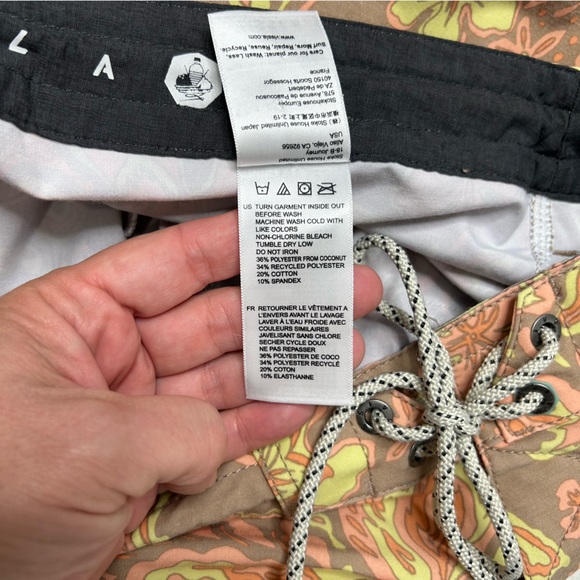 Vissla Men’s Vagabond Board Shorts Paisley Floral Print Size 28 Pockets - Picture 6 of 7